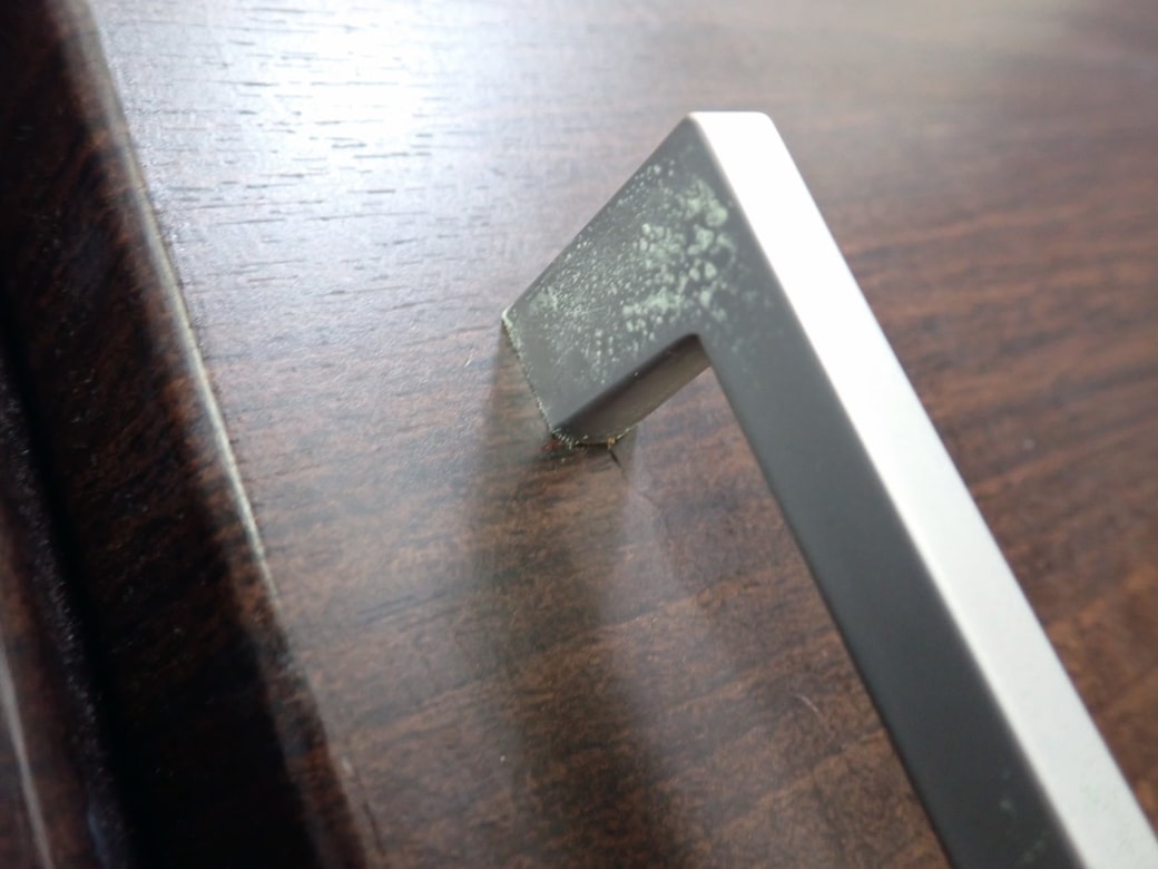 取手部分の洗浄