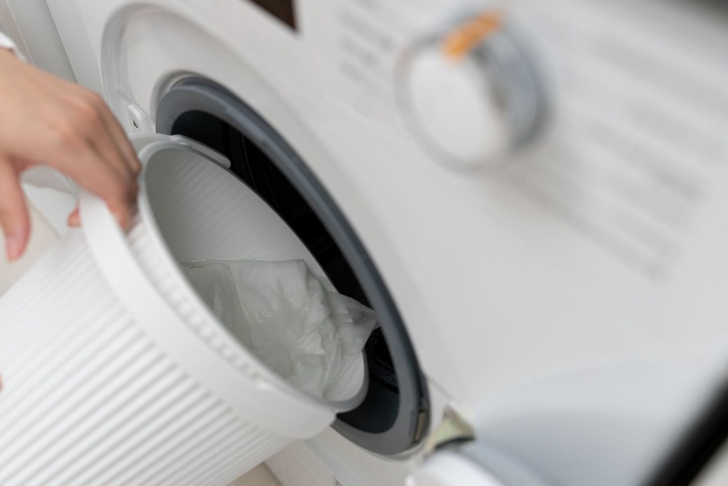 つけ置き後は洗濯機へ