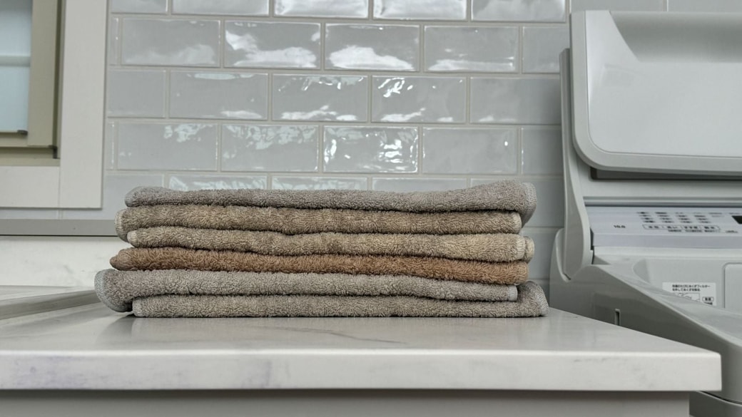 タオルに汚れが蓄積