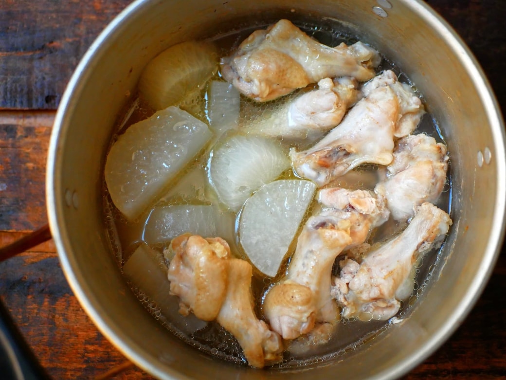 鶏と大根の塩煮