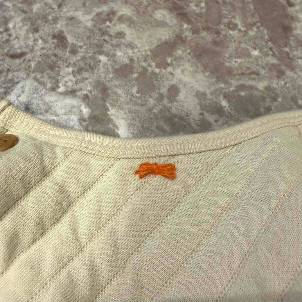 リボン刺繍ができたところ