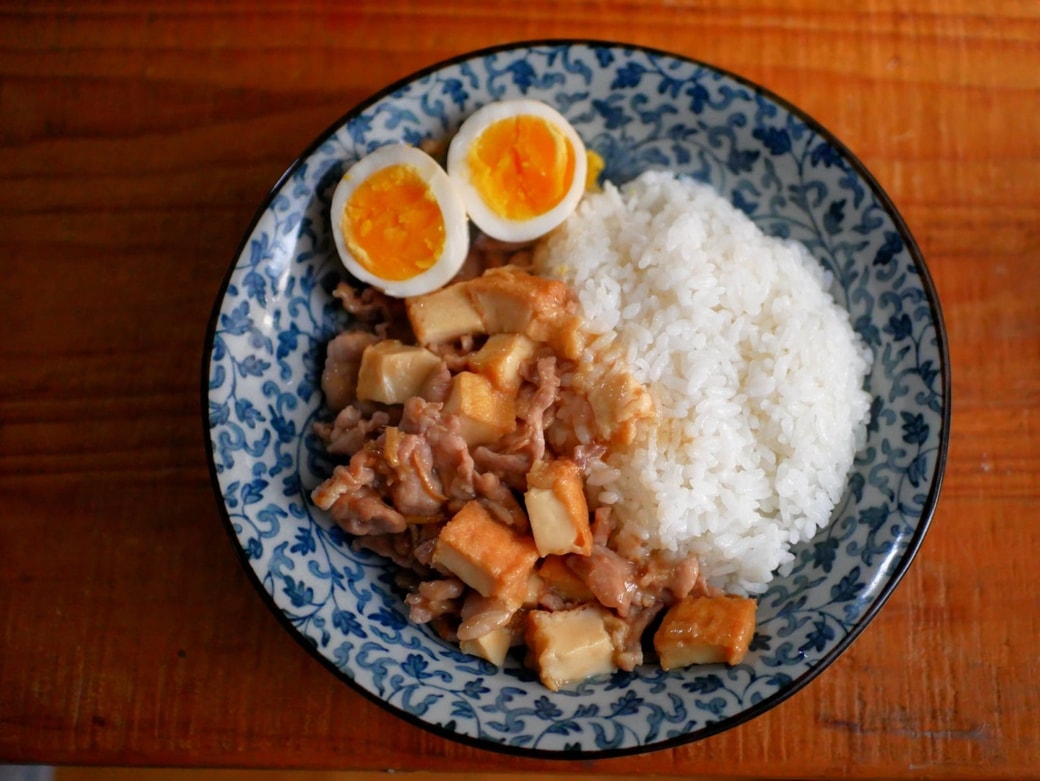 盛り付けたところ