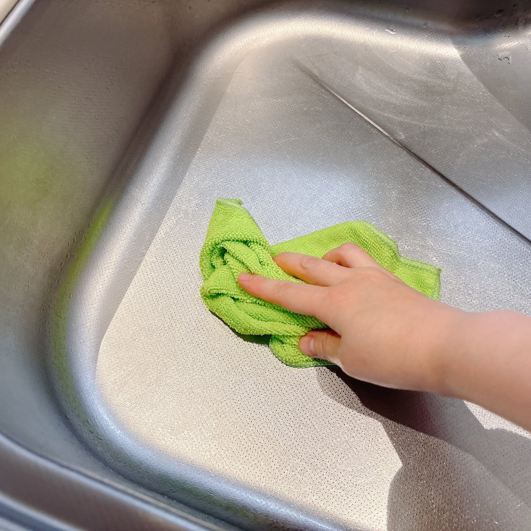 最後に水気を拭き取る