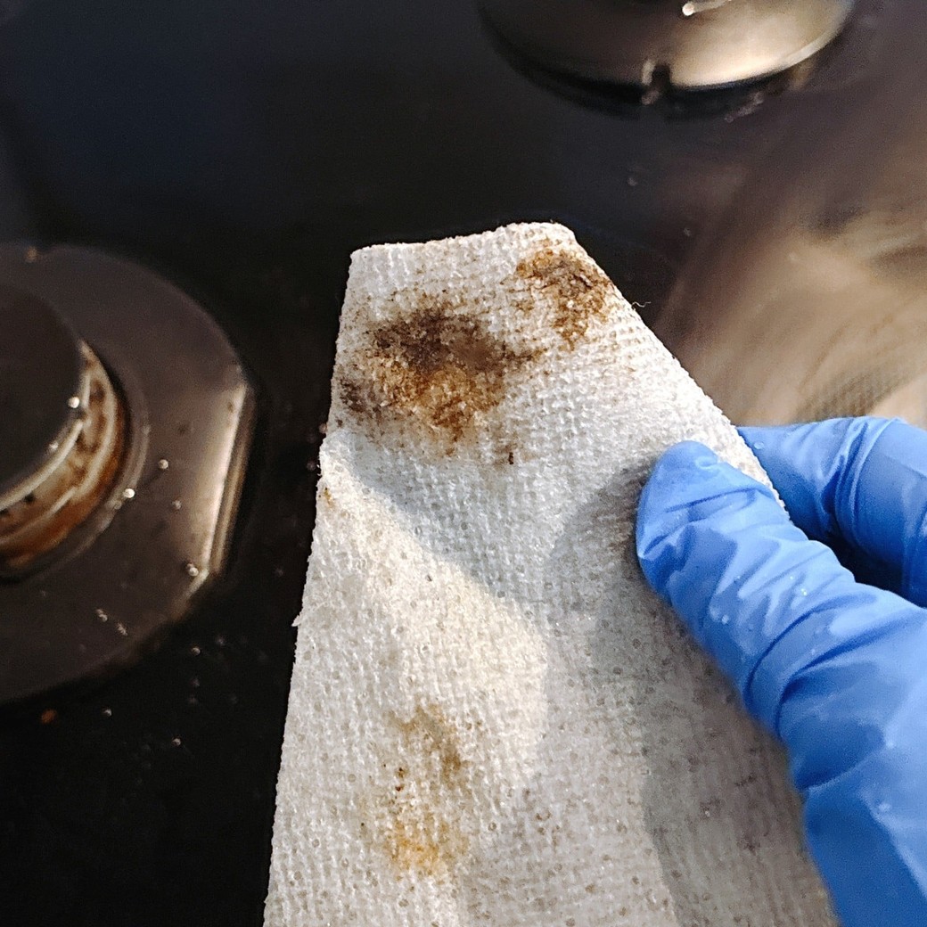 汚れが付着したシート