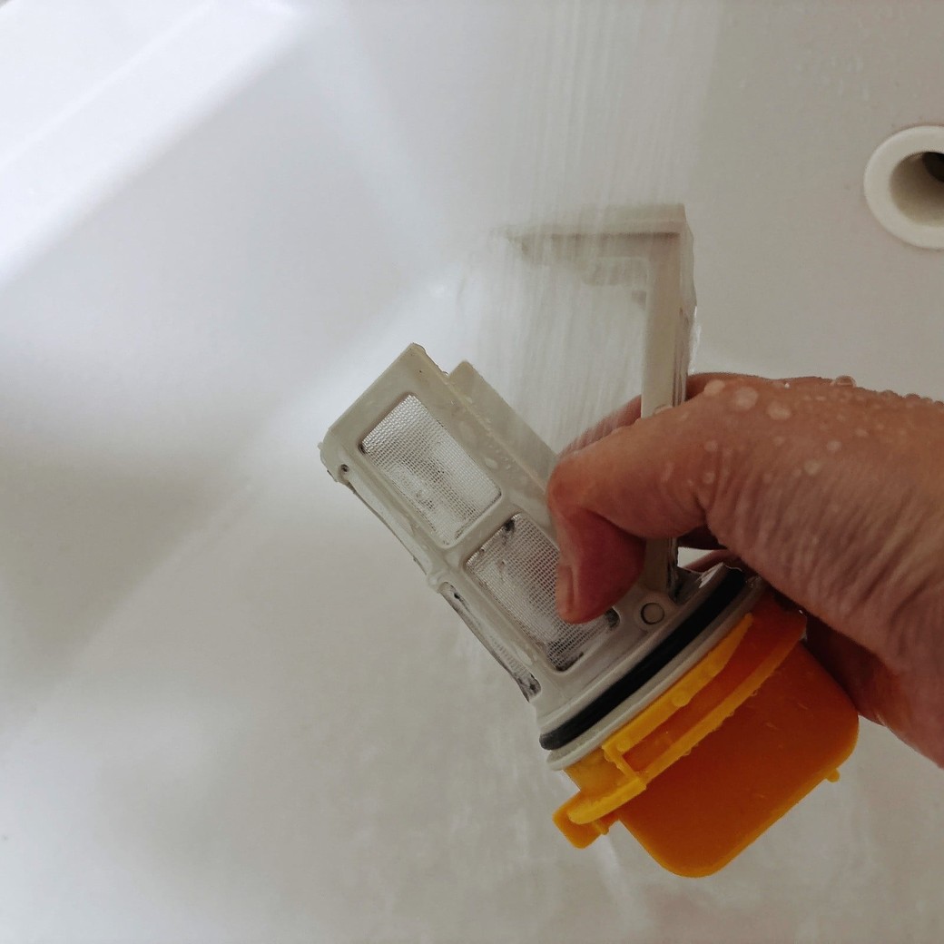 仕上に水洗いする