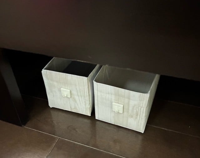 焼酎パックで収納ケースが完成