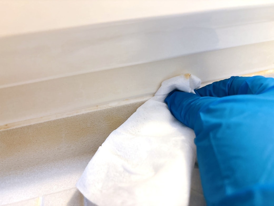 コーキング部分は念入りに