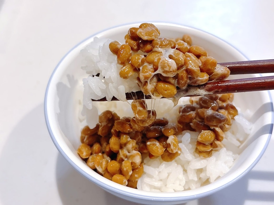 塩納豆の納豆ごはん