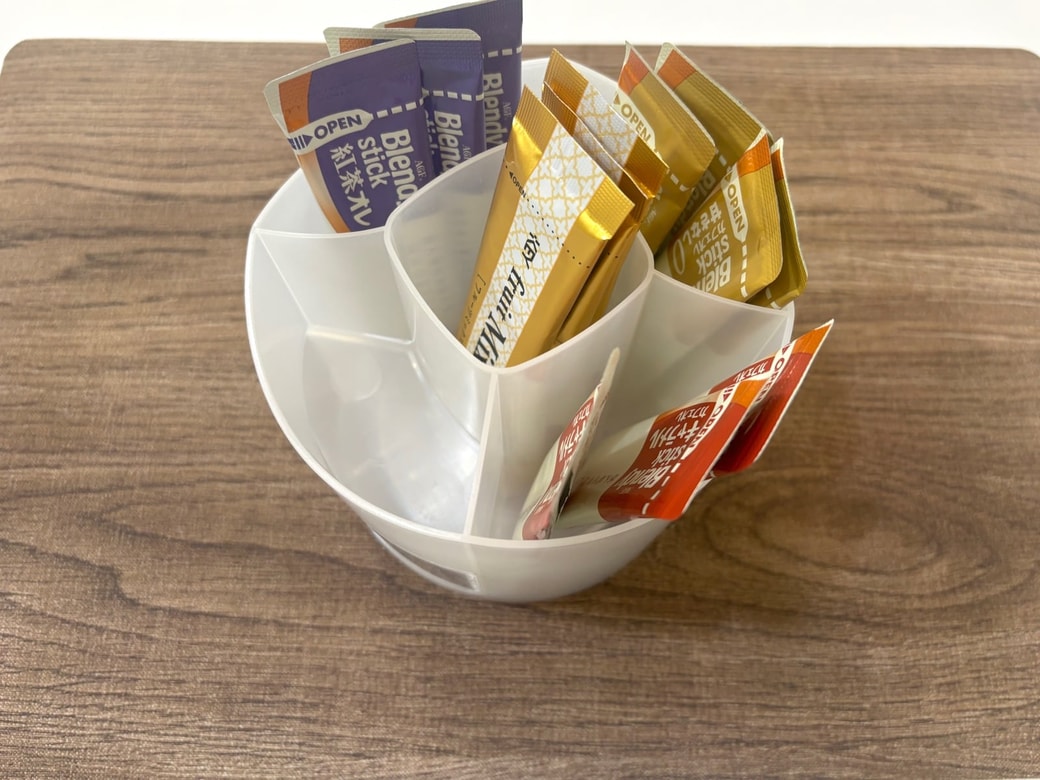 活用術②スティックタイプの粉末ドリンクの収納に