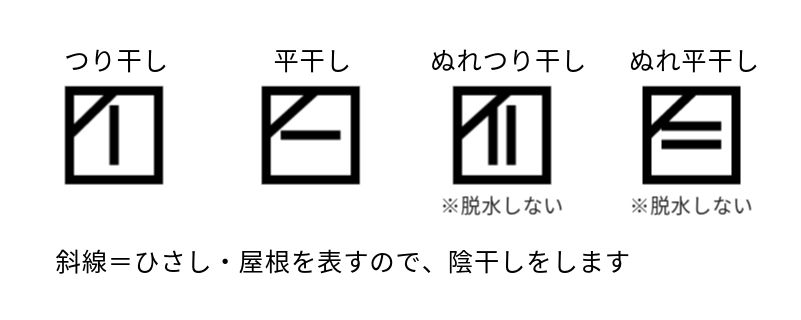 干し方の洗濯表示