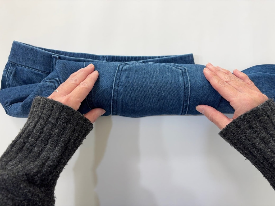 ベルトの位置まで巻く