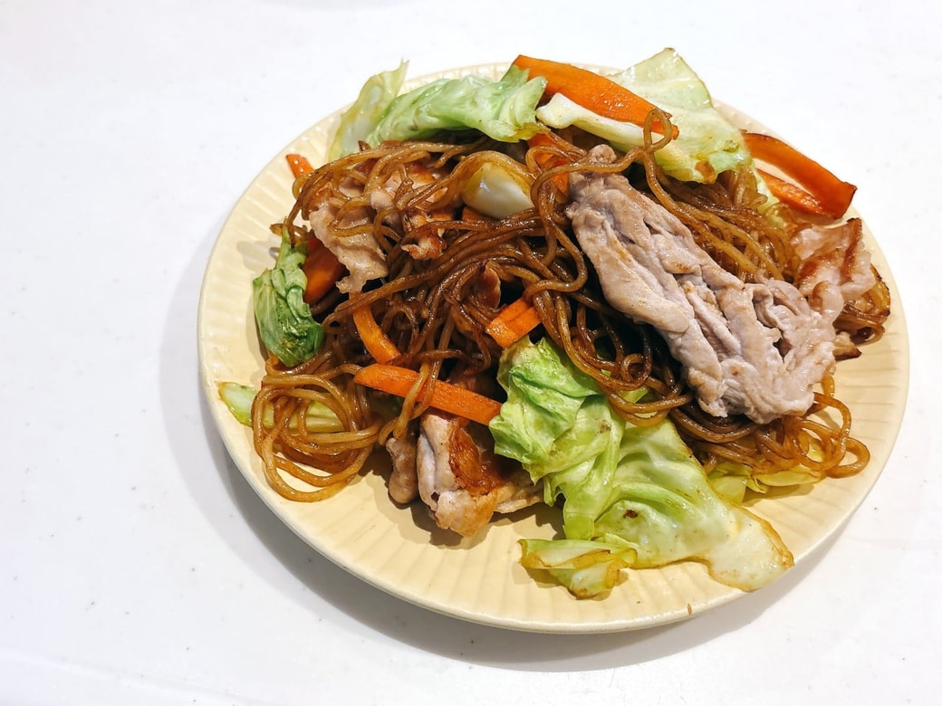 できあがった焼きそば