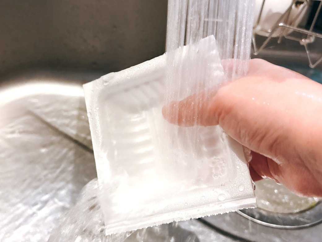 ぬるま湯を浸ける