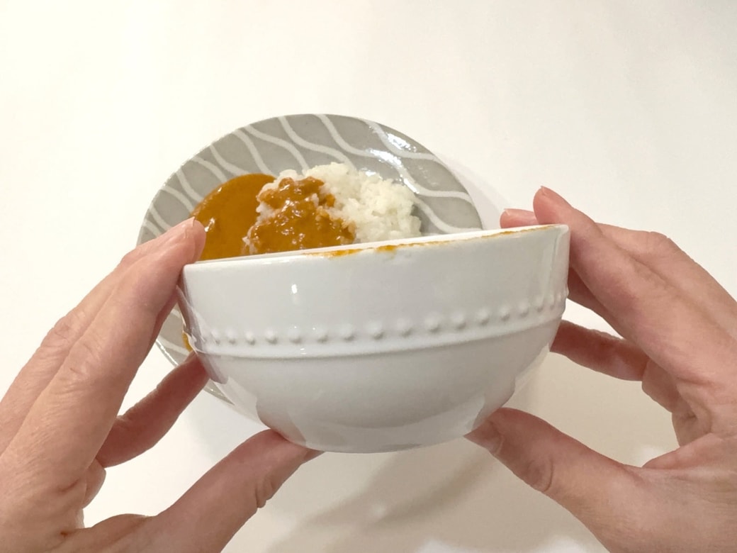 フチから垂れにくくなる