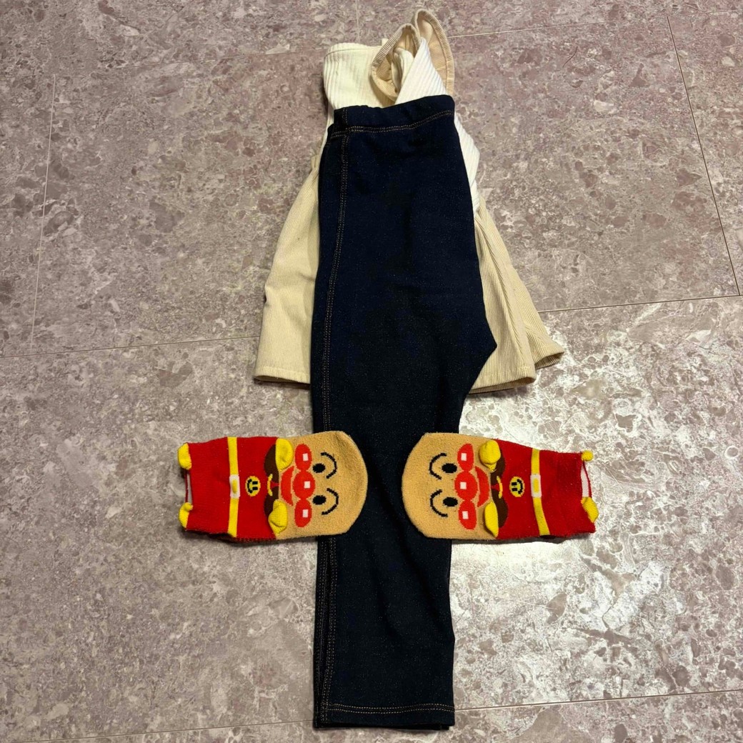 靴下を重ねておいたところ