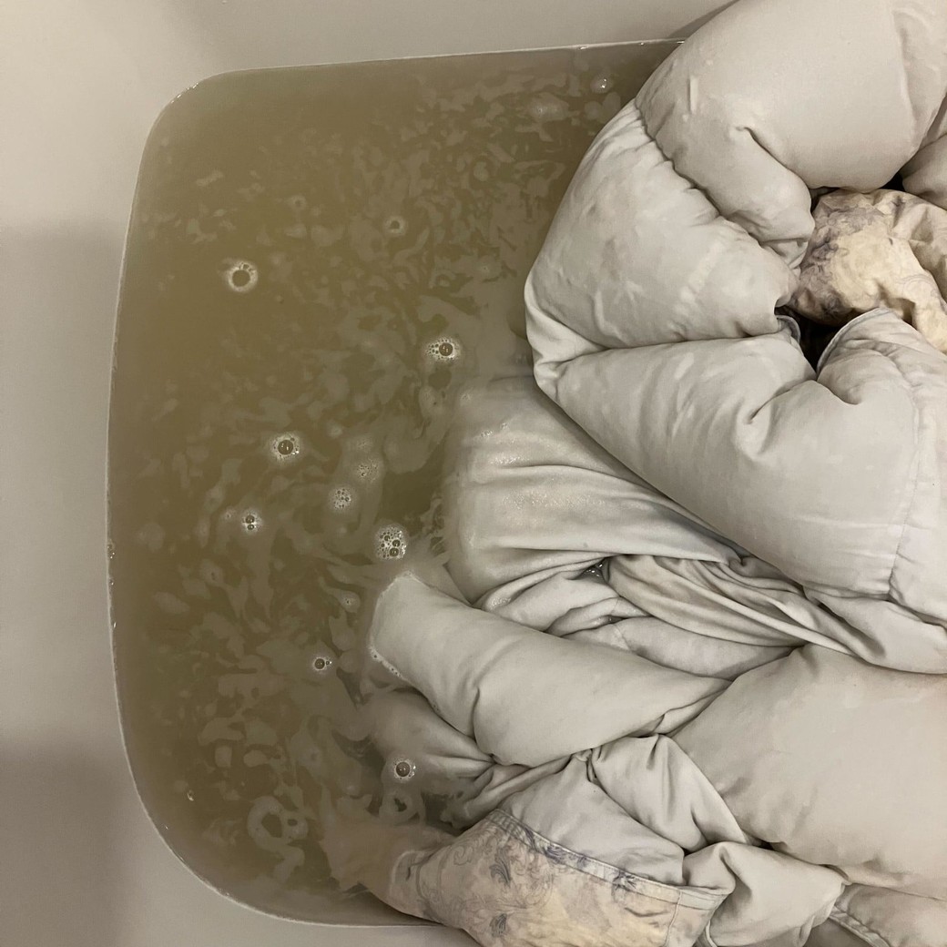 つけ置き後の汚水