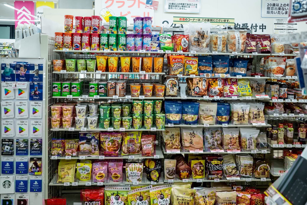 コンビニの棚