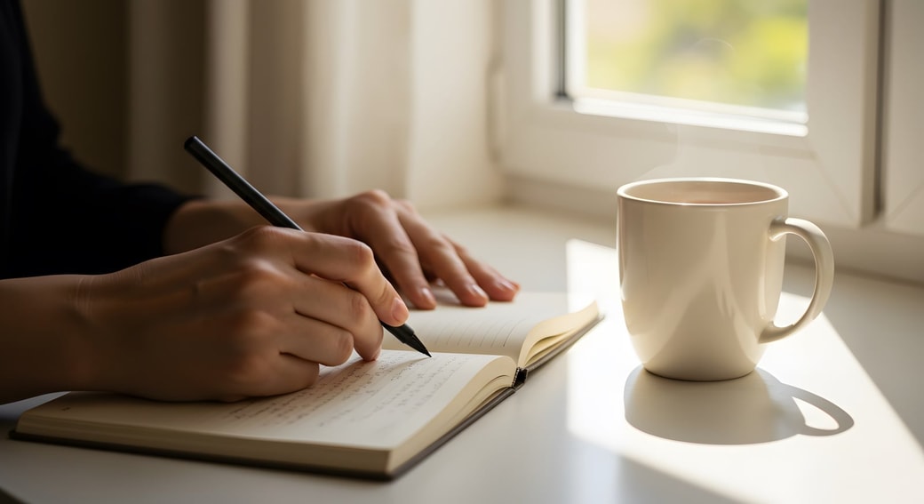 ジャーナリングをする女性