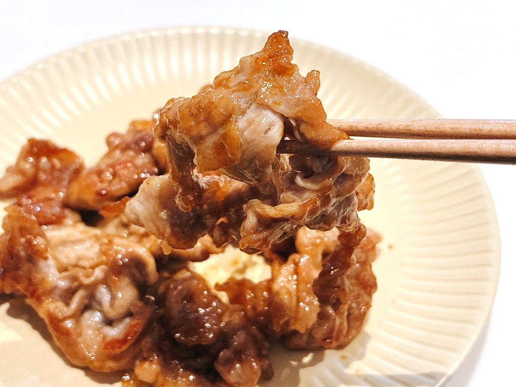 激安の豚こま肉がしっとりジューシーに