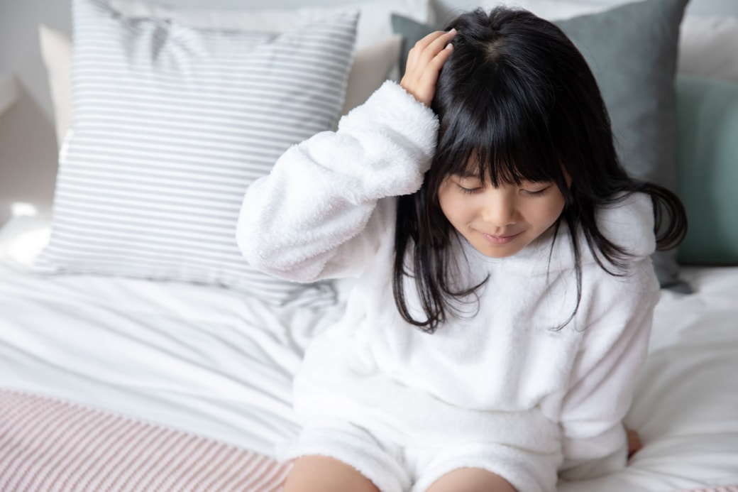 寝起きの子ども