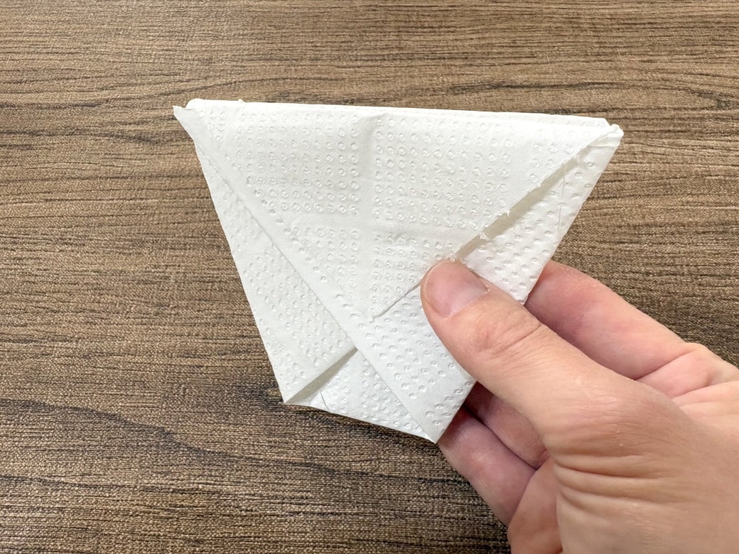 キッチンペーパー簡易コップが便利