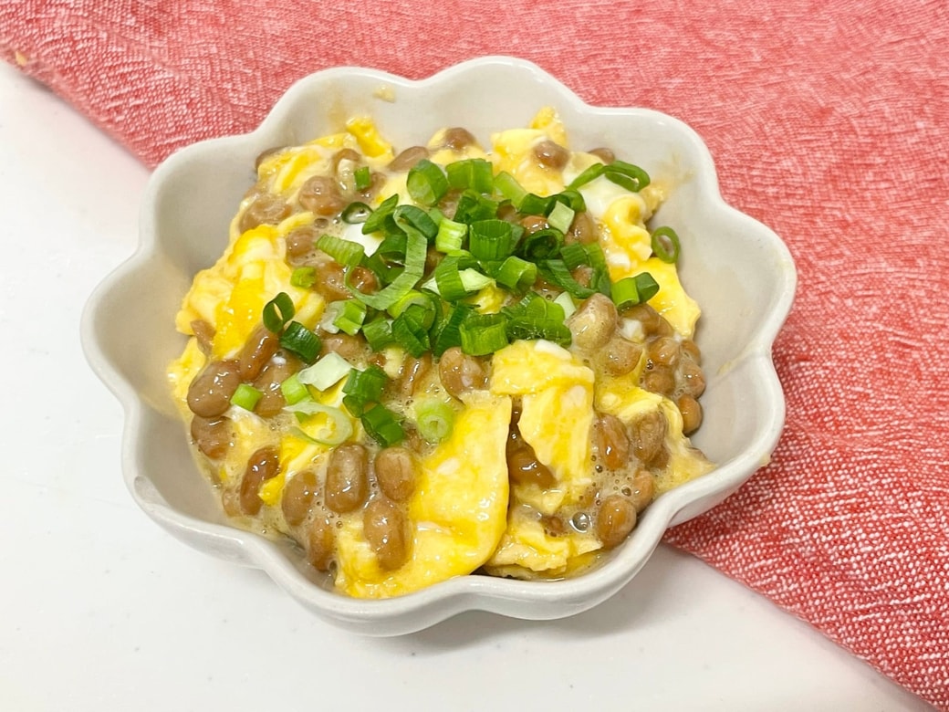 納豆の卵とじ