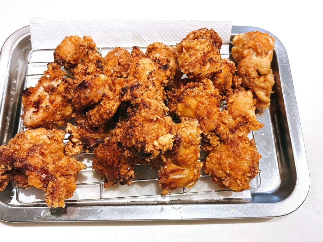 揚がった唐揚げ