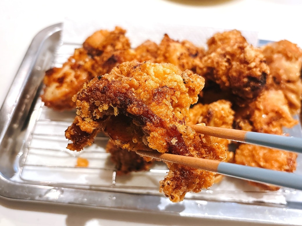 ザクザクに揚がった唐揚げ