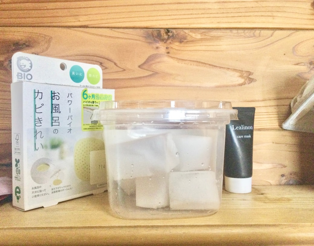 みその空き容器にメラミンスポンジを収納