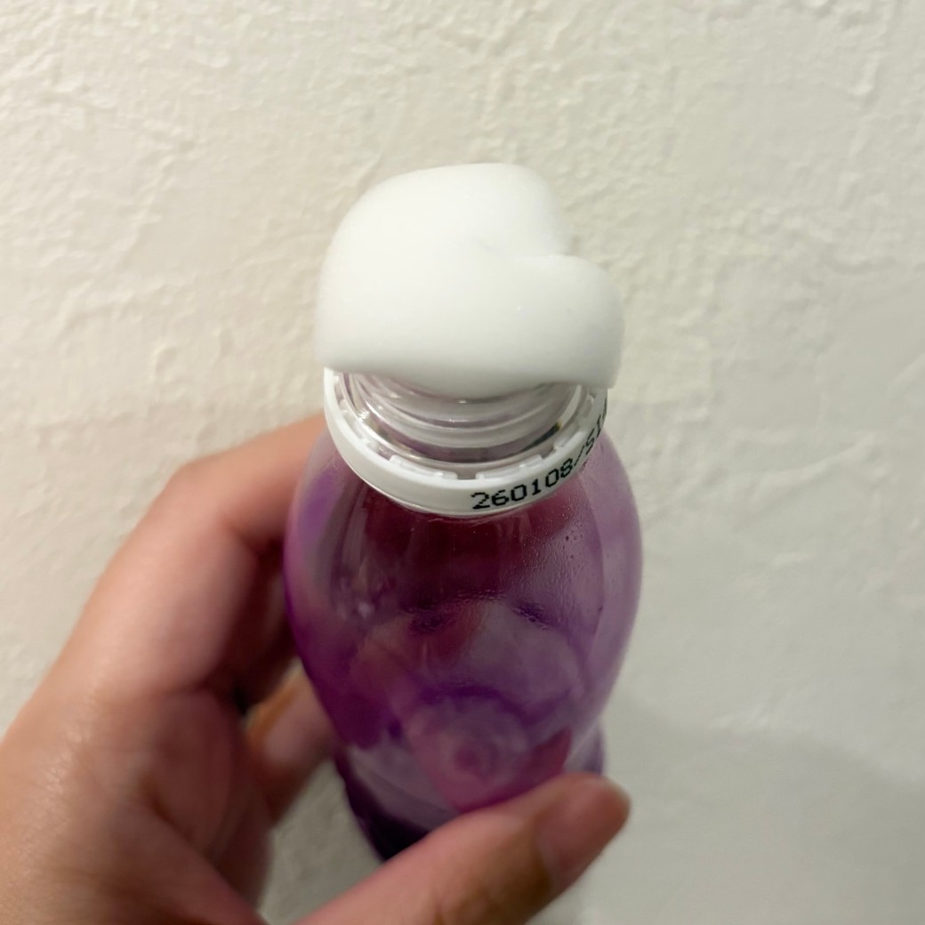 口部分にメラミンスポンジを入れたところ