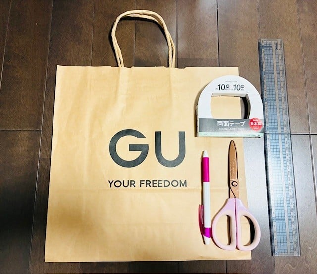 紙袋でゴミ箱作り