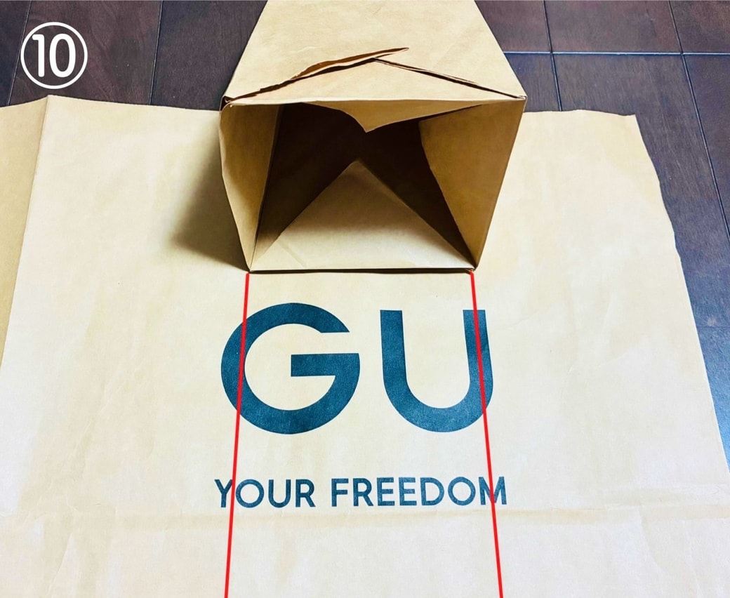 紙袋でゴミ箱作り