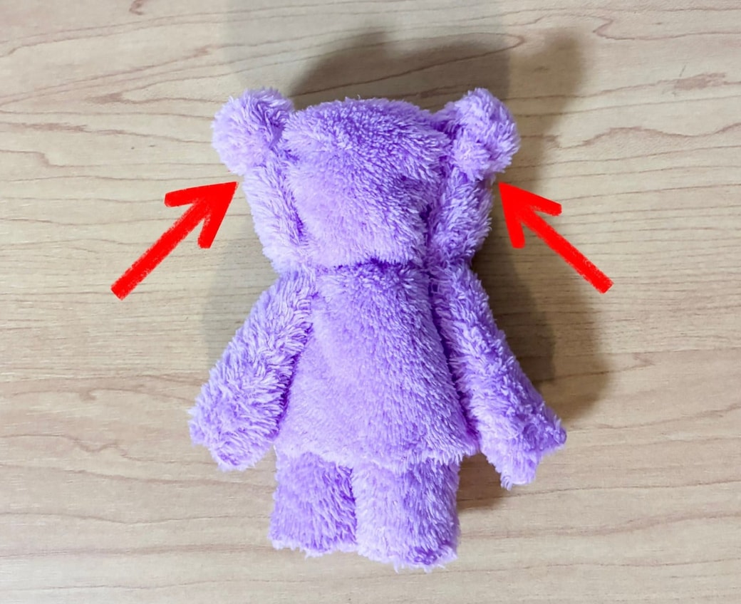 ミニタオルでティディベア