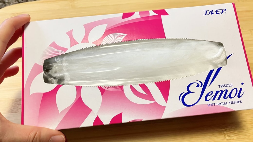 ティッシュの空き箱に詰めた水切りネット