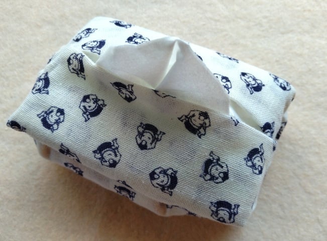 ティッシュを引き出したところ