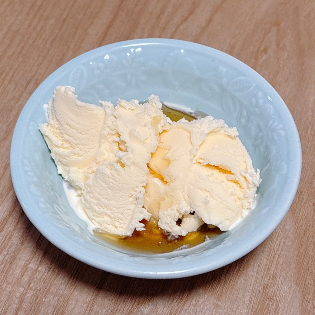 「ごま油アイス」のできあがり