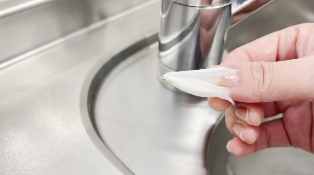 黒ずみがついたペーパーの先