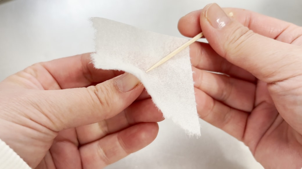 爪楊枝とキッチンペーパーを活用