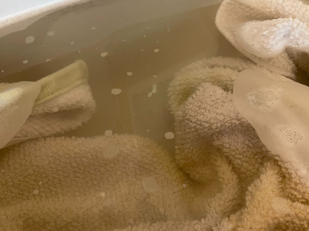 タオルには汚れが残りやすい