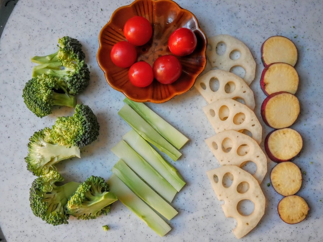 野菜の下ごしらえ