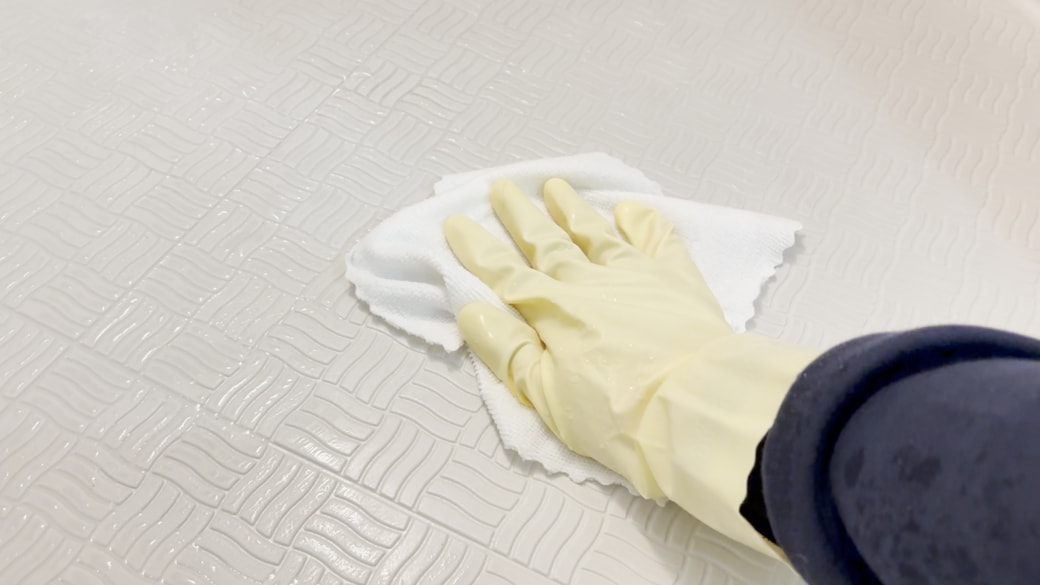 水気を拭き取る