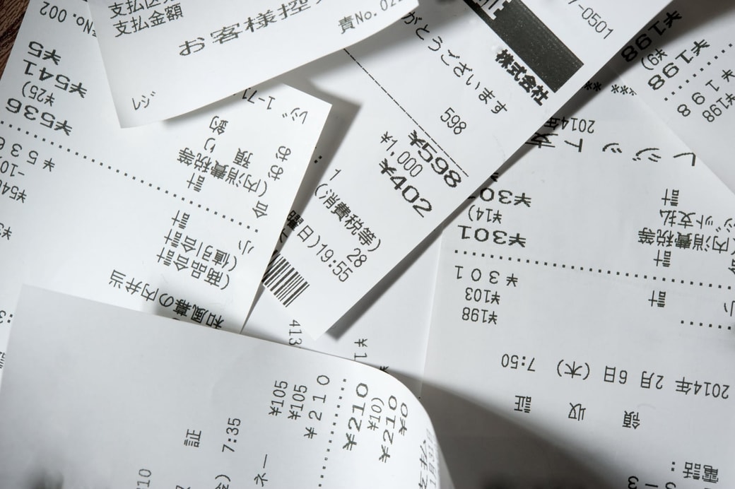 ①レシート