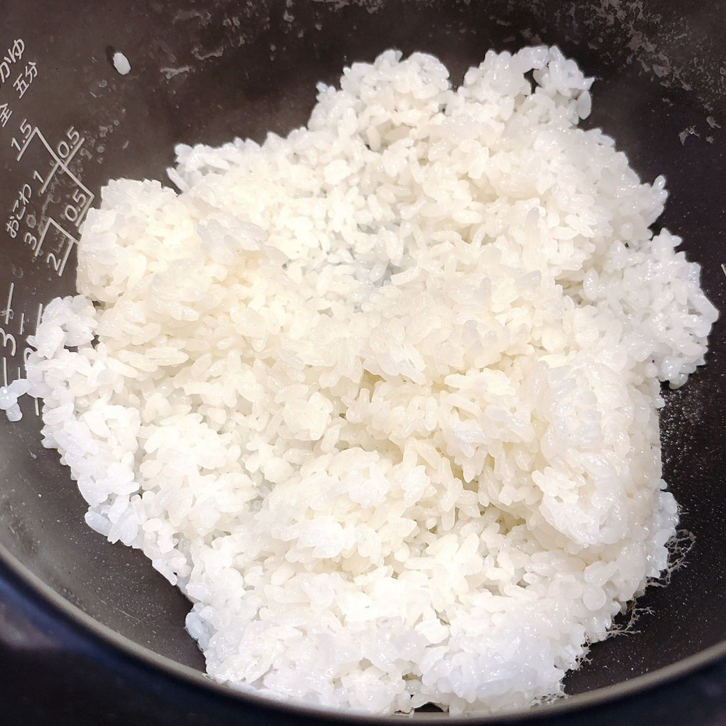 お米がつやつやに