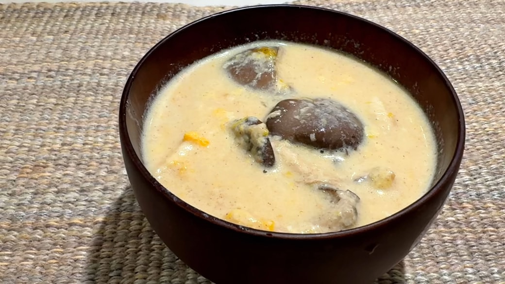 豆乳・チーズ・卵みそ汁