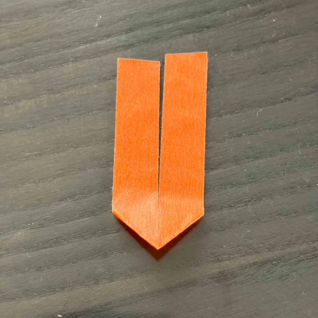 もう片方も半分に折ったところ