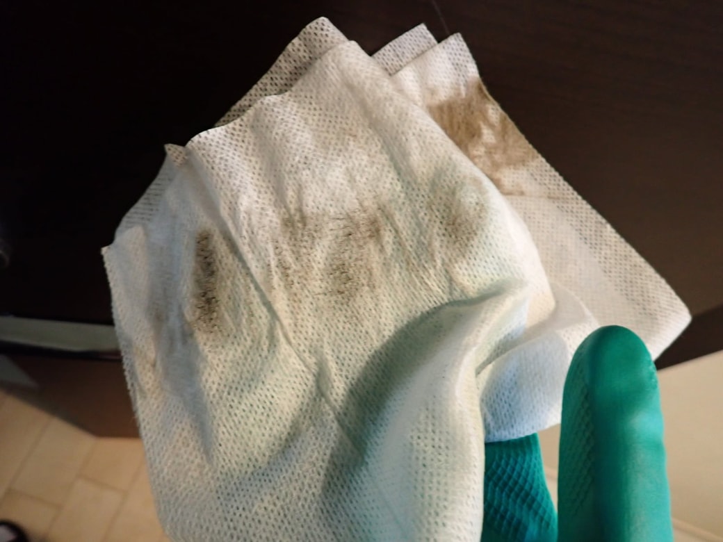 ワイパーシートでホコリ取り