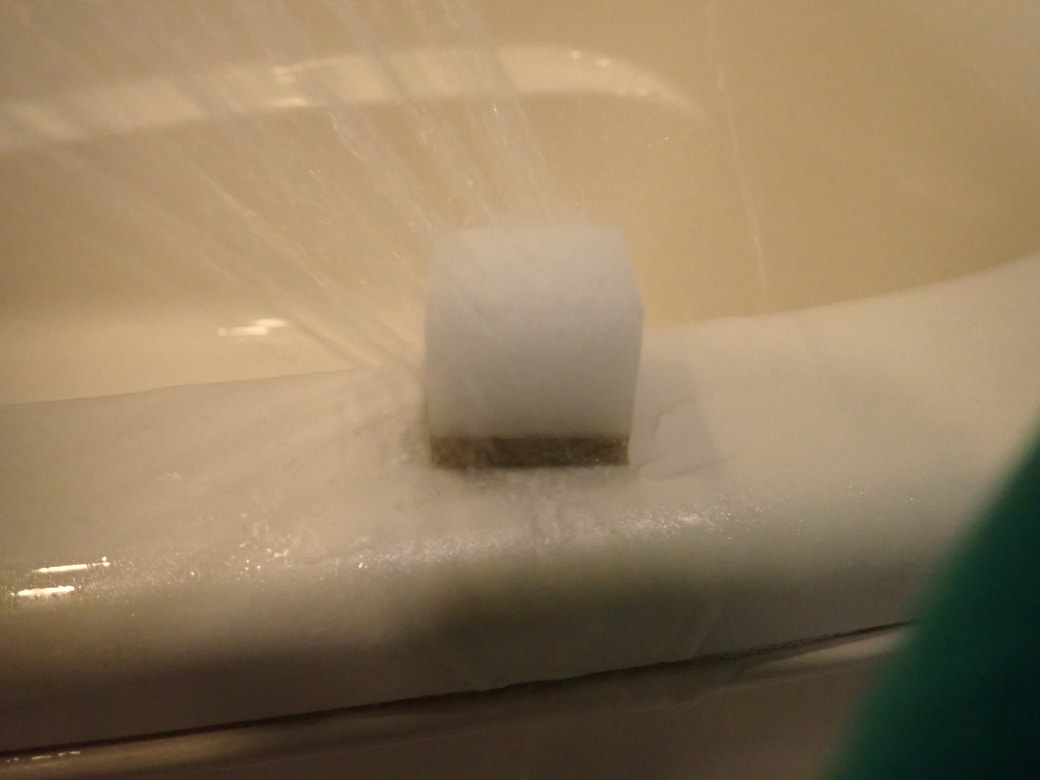 メラミンを濡らす