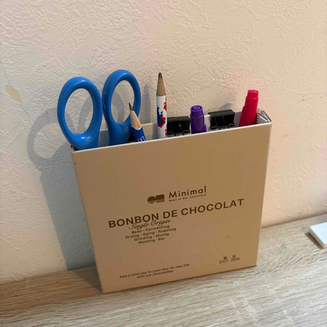 文房具入れが完成したところ