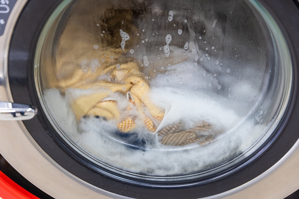 節水洗濯物をまとめ洗いする