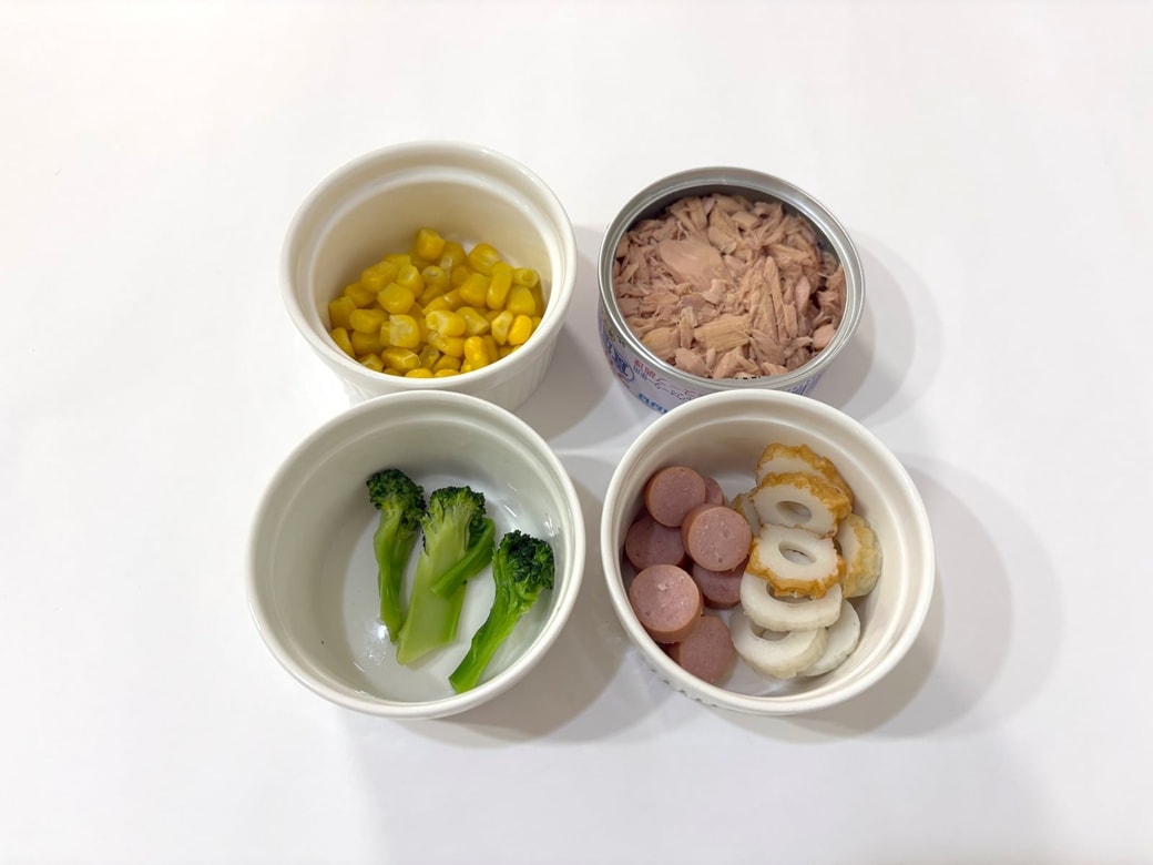 トッピング用の具材を用意する